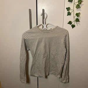 white& blue striped longsleeve top🎀